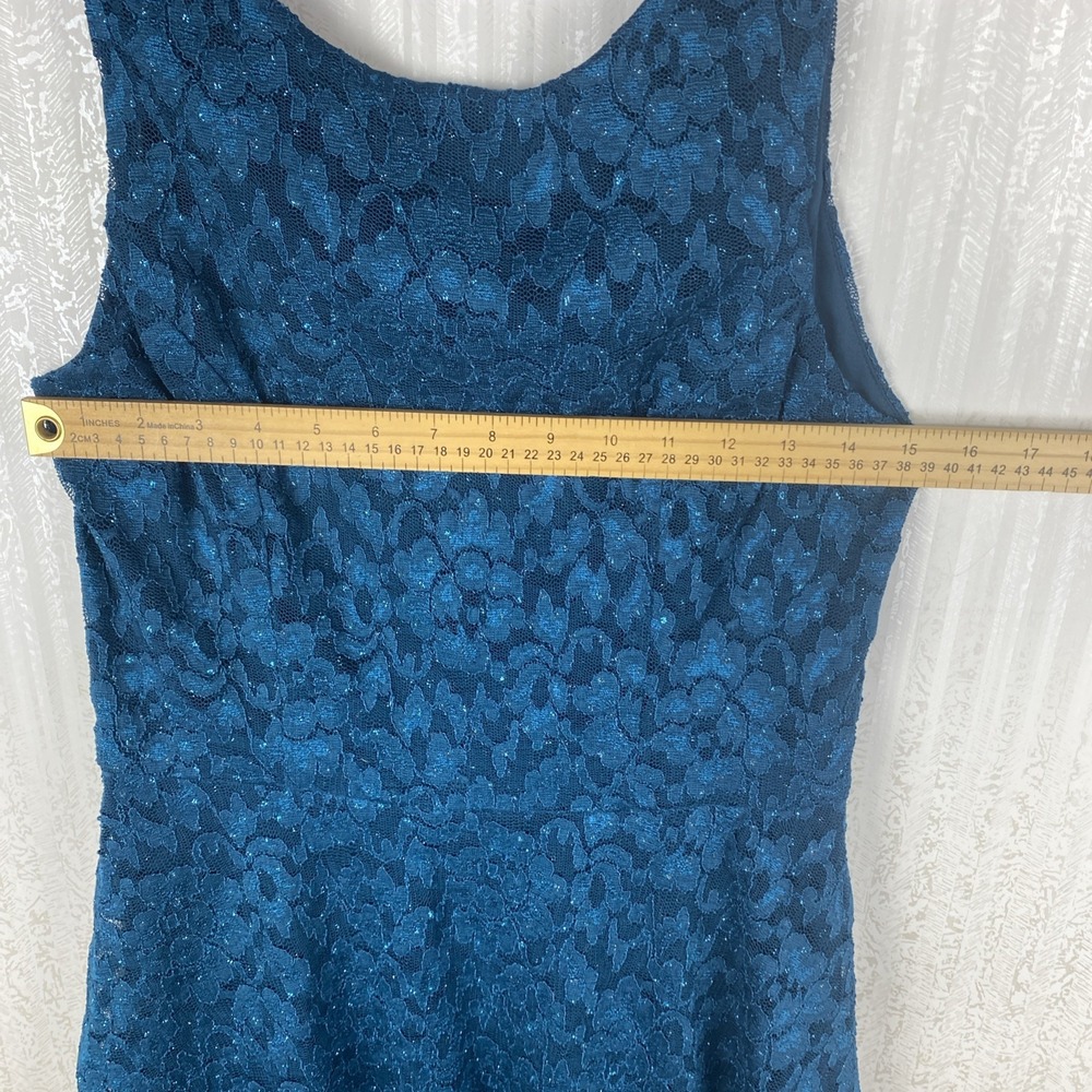 Speechless Fit/ Flare Emerald Green Lace Sleeveless Dress Juniors Size Large - Picture 9 of 9